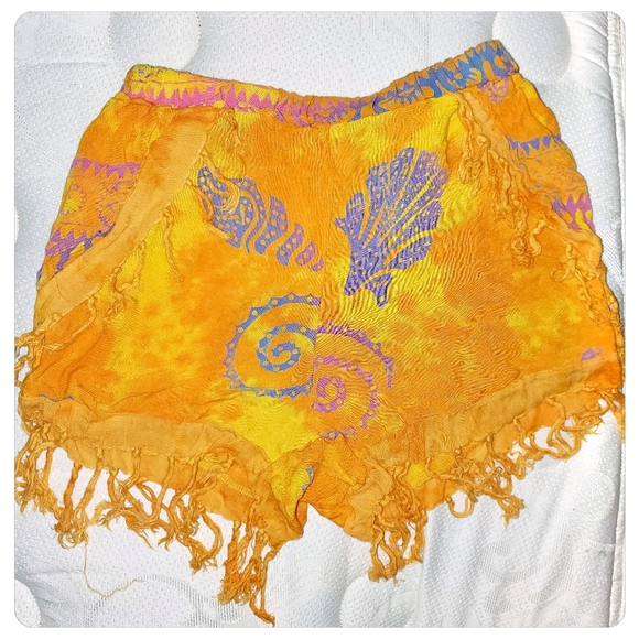 Urban Renewal Pants - *Cute Boho Tropical Shorts with Fringe*